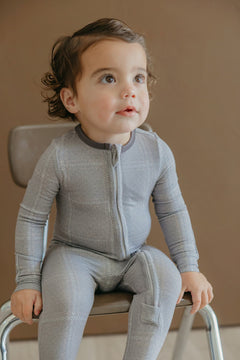 Dakota Zip Up Footie Pajamas | Copper Pearl