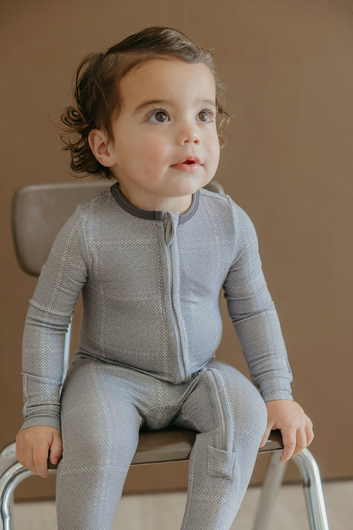 Dakota Zip Up Footie Pajamas | Copper Pearl