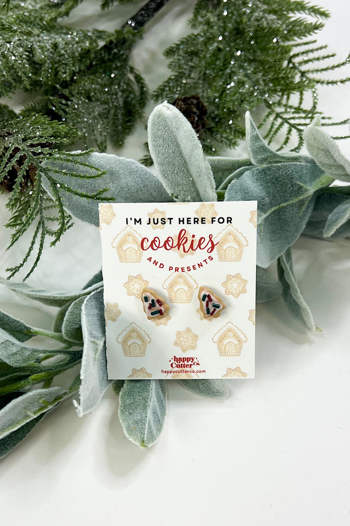Festive Christmas Clay Stud Earrings