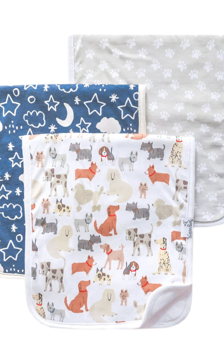 Rufus Burp Cloth Set (3-Pack) | Copper Pearl