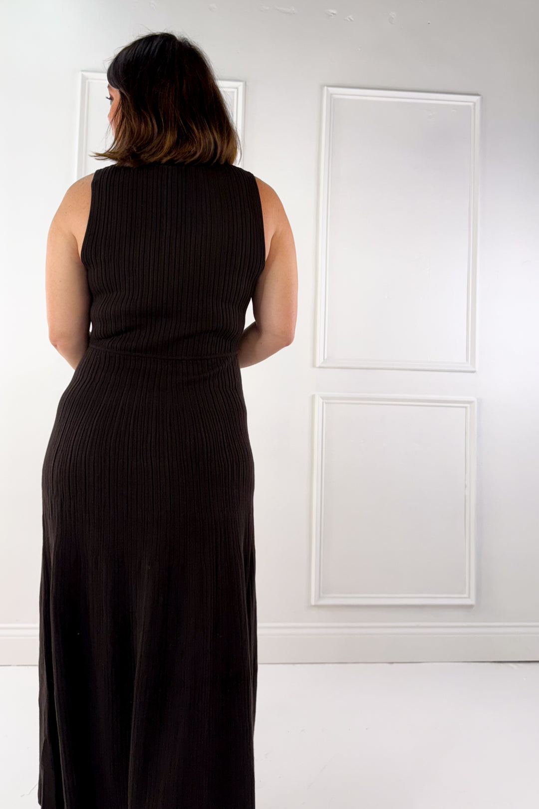 Z Supply Elba Midi Ribbed Sleeveless Sweater Dress