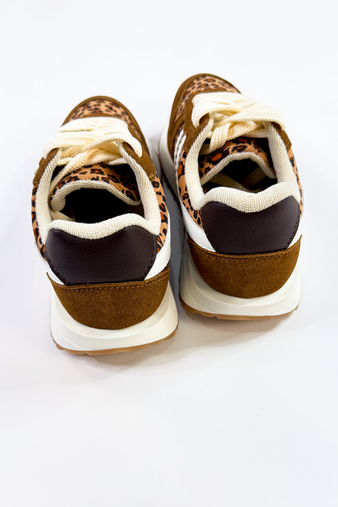 Wild Stride Retro Leopard Contrast Sneakers