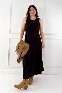 Z Supply Elba Midi Ribbed Sleeveless Sweater Dress