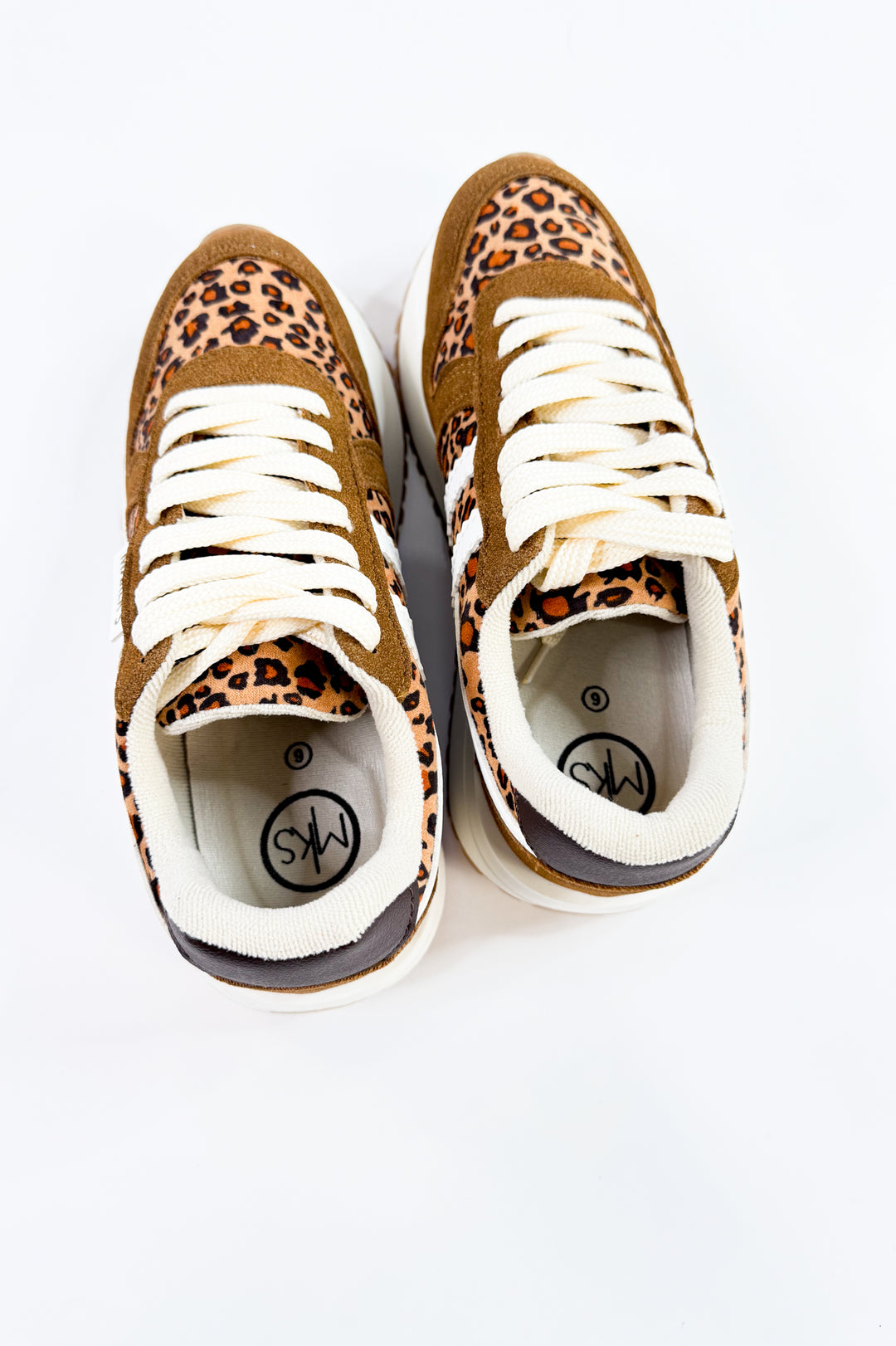Wild Stride Retro Leopard Contrast Sneakers