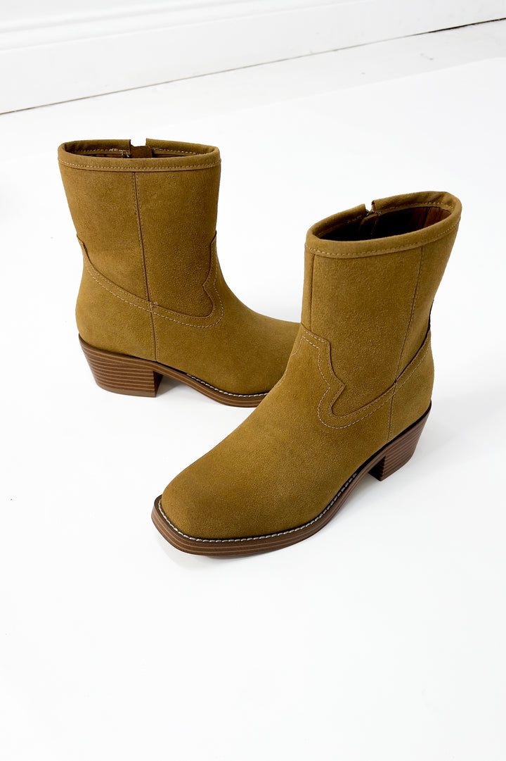 Mia Faux Suede Western Dagny Bootie