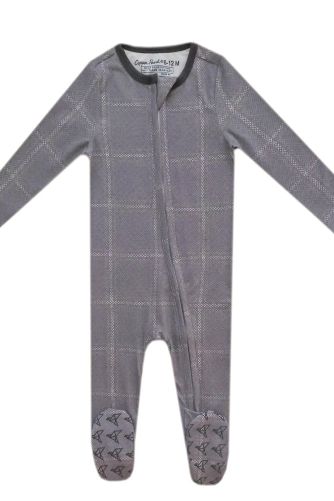 Dakota Zip Up Footie Pajamas | Copper Pearl