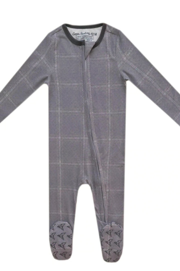 Dakota Zip Up Footie Pajamas | Copper Pearl