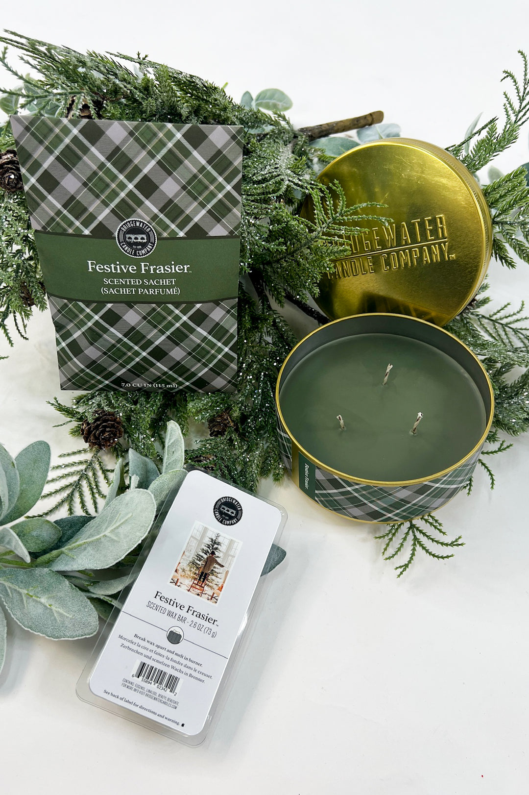 Holiday 3 Wick Candle | Festive Frasier