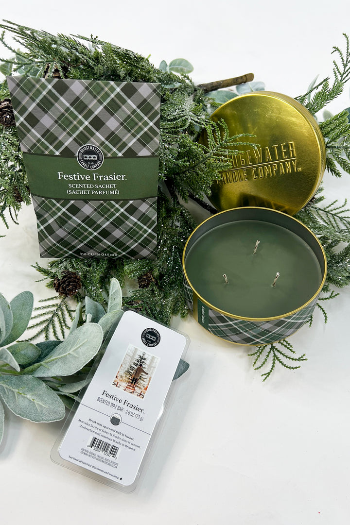 Holiday 3 Wick Candle | Festive Frasier