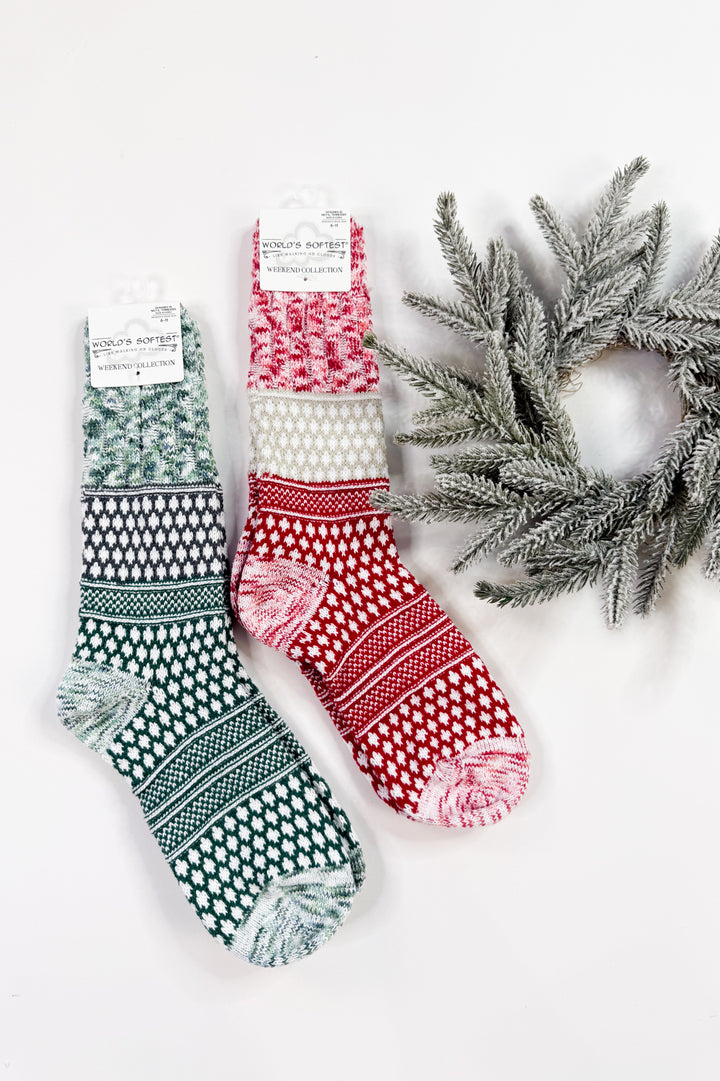 Holiday Gallery Textured Crew Women's Socks