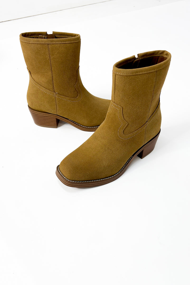 Mia Faux Suede Western Dagny Bootie