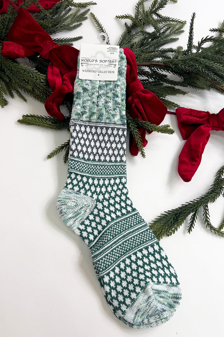 Holiday Gallery Textured Crew Women's Socks