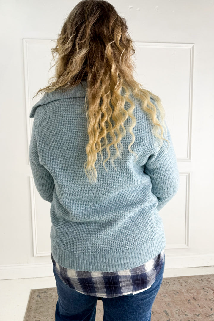 Essential Wool Waffle Knit Pullover Sweater