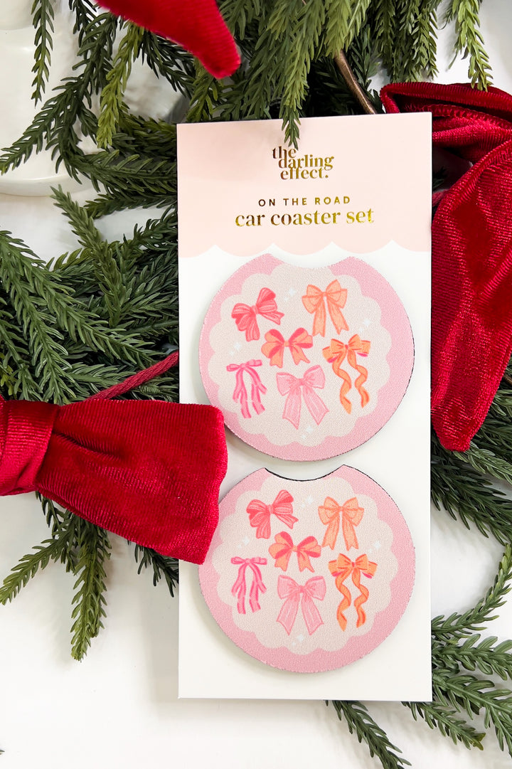 On the Road Car Coaster Set-Blushing Bows