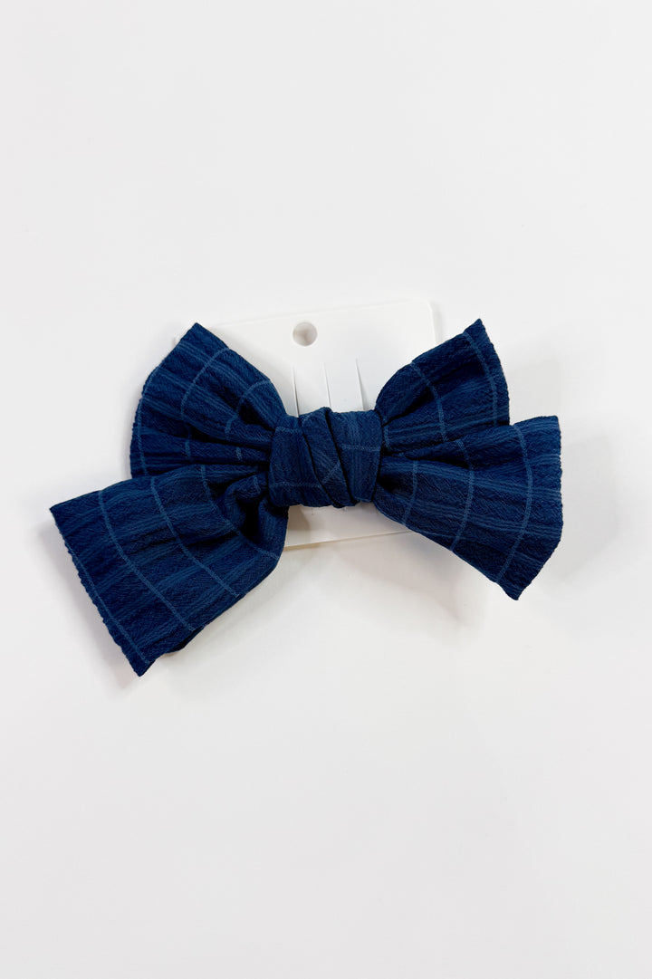 Pretty Girl Blue Hair Bow Clips