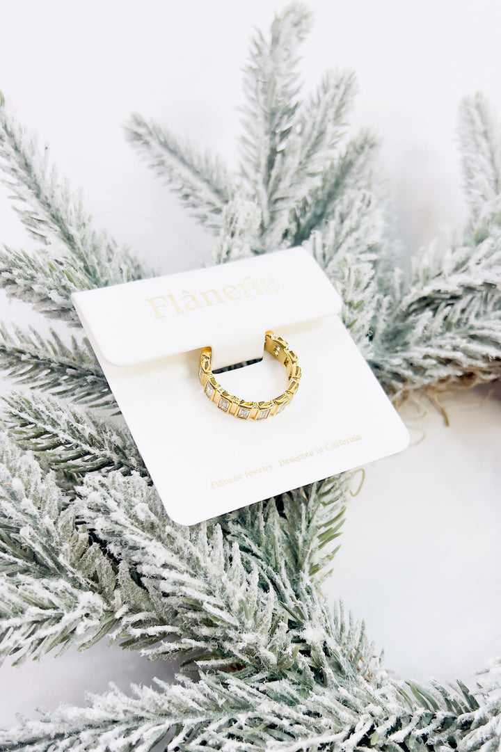 Sterling Gold Non-Tarnish Gold Rhinestone Ring