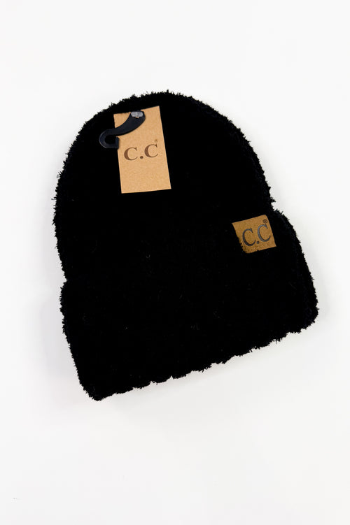 C.C Solid Color Fuzzy Beanie