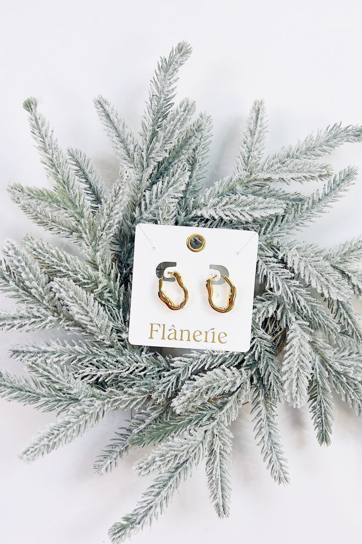 Darcy Abstract Gold Hoop