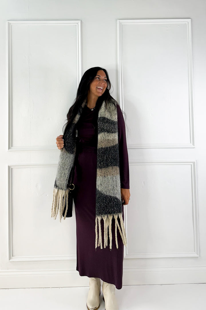 Vintage Plum Knit Pencil Skirt