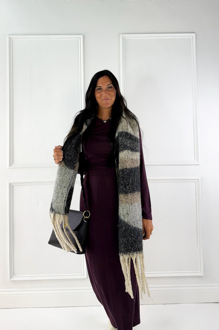 Vintage Plum Knit Pencil Skirt