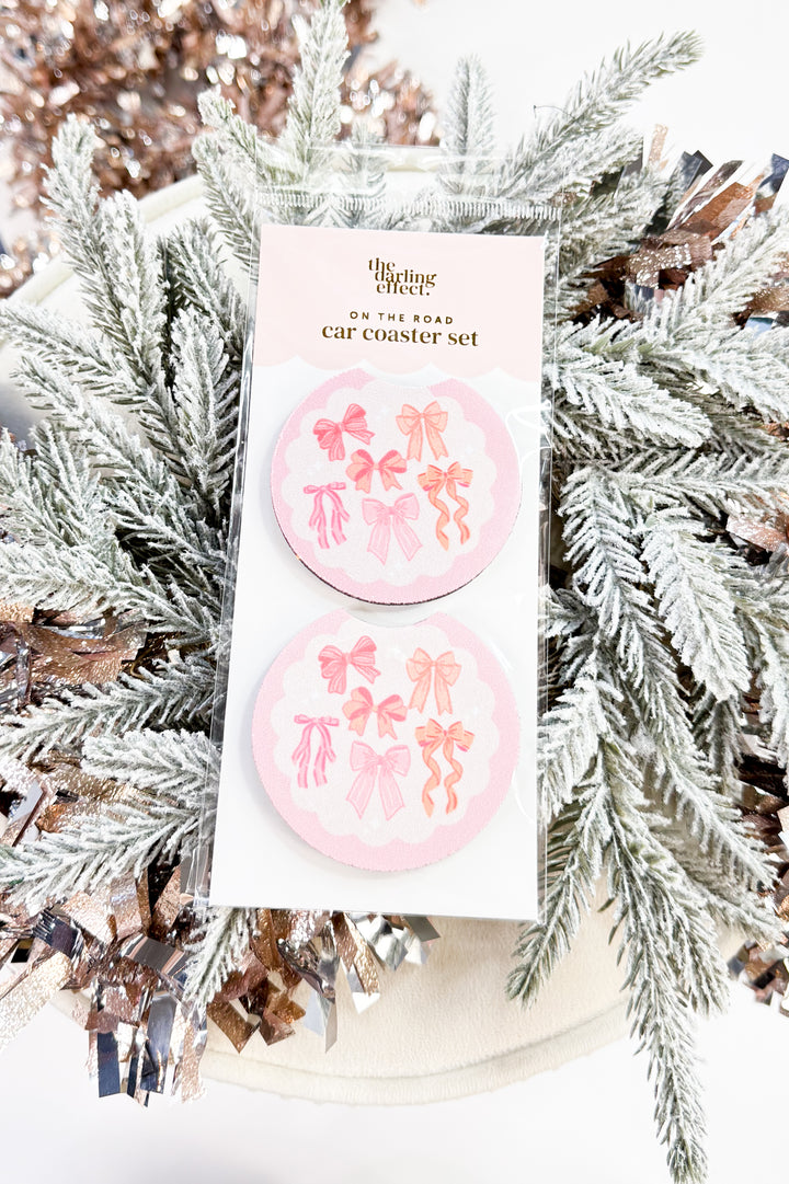 On the Road Car Coaster Set-Blushing Bows