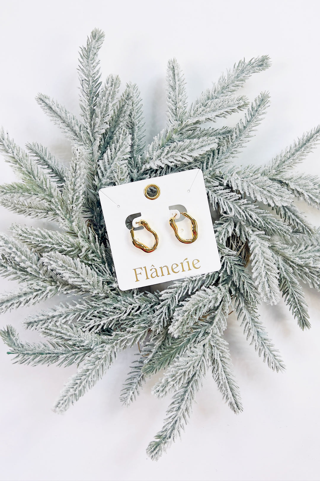 Darcy Abstract Gold Hoop