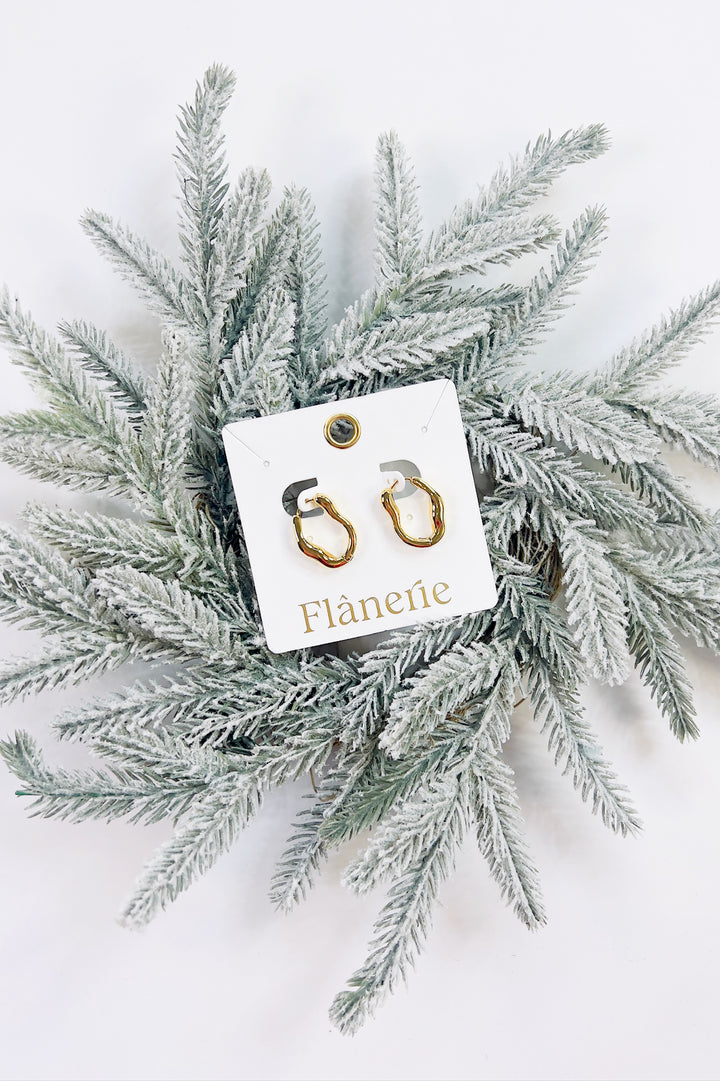 Darcy Abstract Gold Hoop