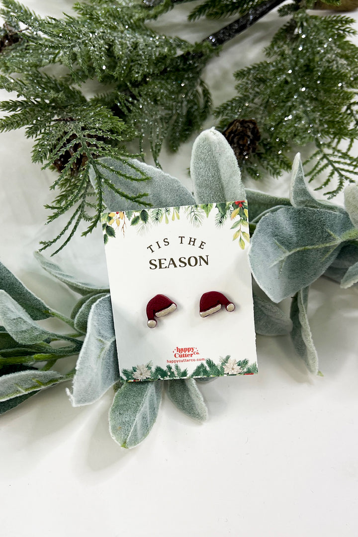 Festive Christmas Clay Stud Earrings