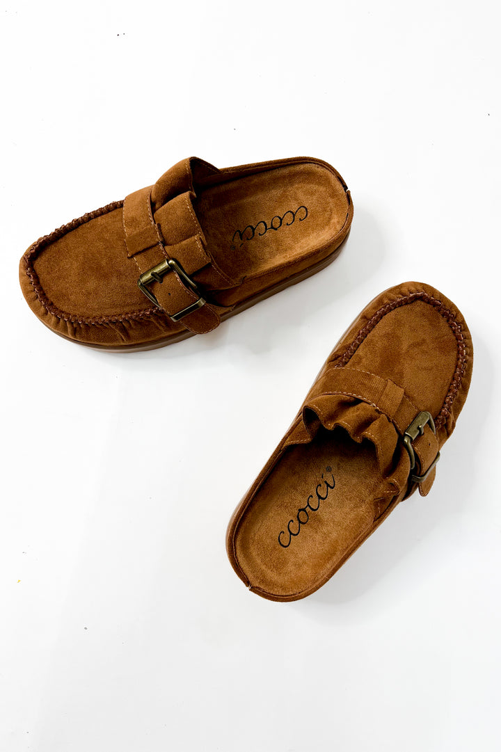 Ruffled Slip-On Moccasin Clog