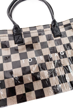 Checkered Shoulder Tote