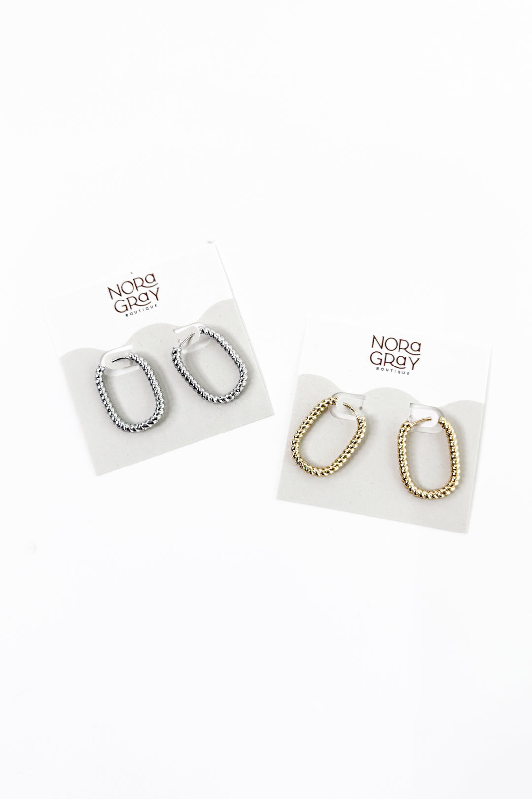 Gold Dipped U Shaped Twist Earrings
