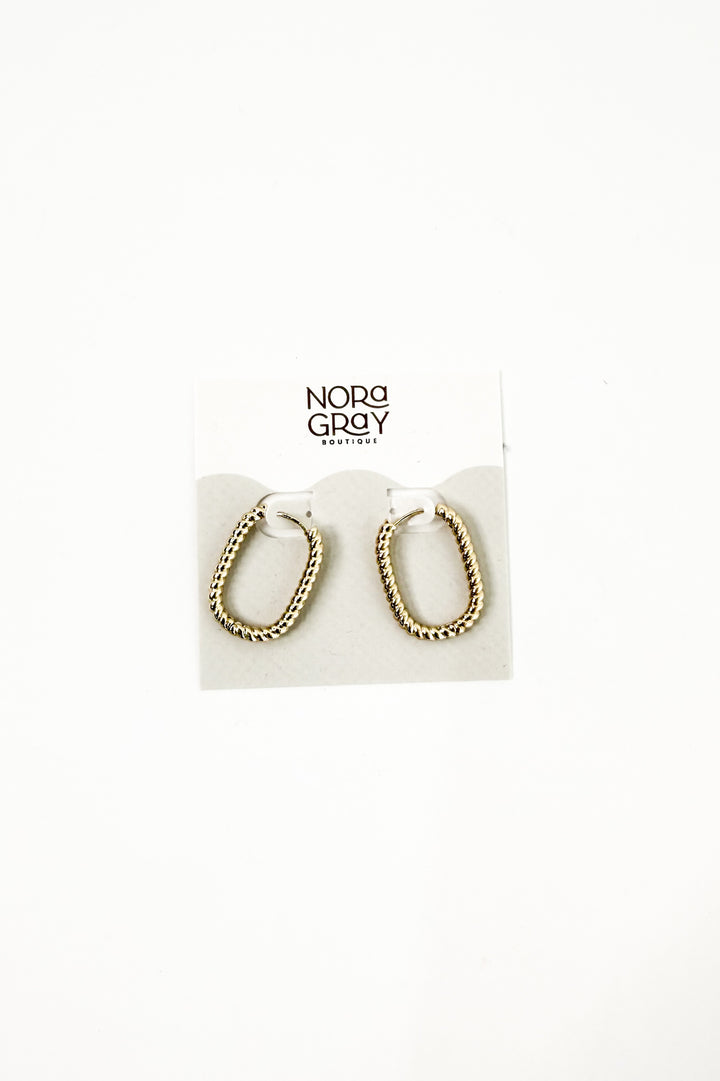 Gold Dipped U Shaped Twist Earrings