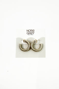 Textured Post Hoop Earrings