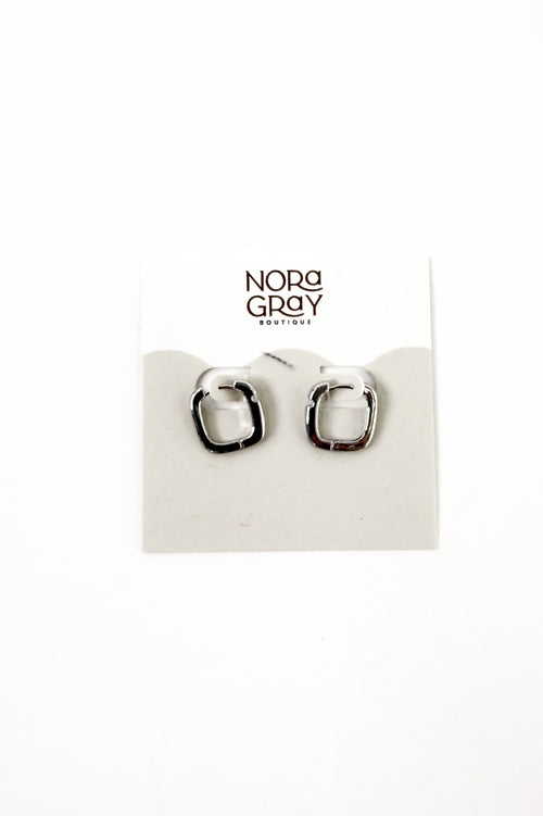 Squircle Drop Huggie Earring