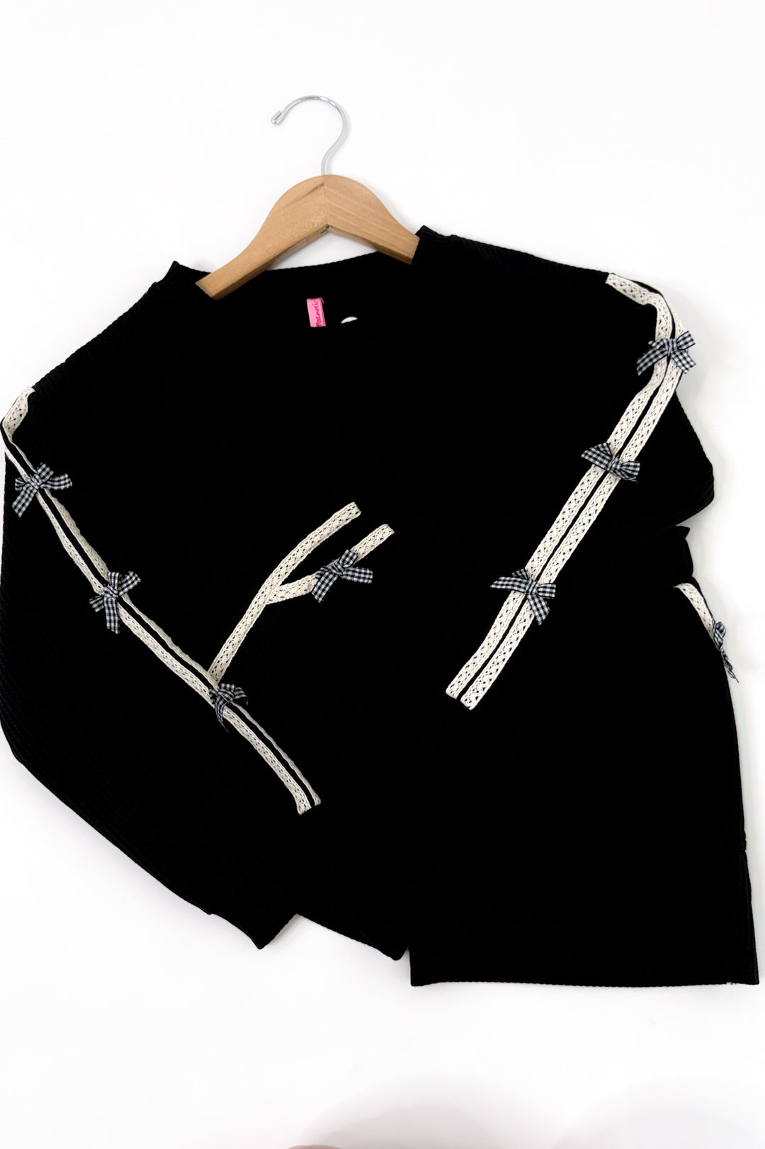 Girl's Knit Ribbed Pullover & Short Set