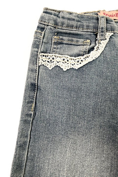 Girl's Flare Leg Denim with Crochet