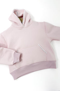 Girl's Pullover Hoodie with Crochet Trim