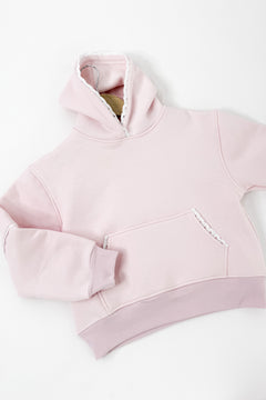 Girl's Pullover Hoodie with Crochet Trim