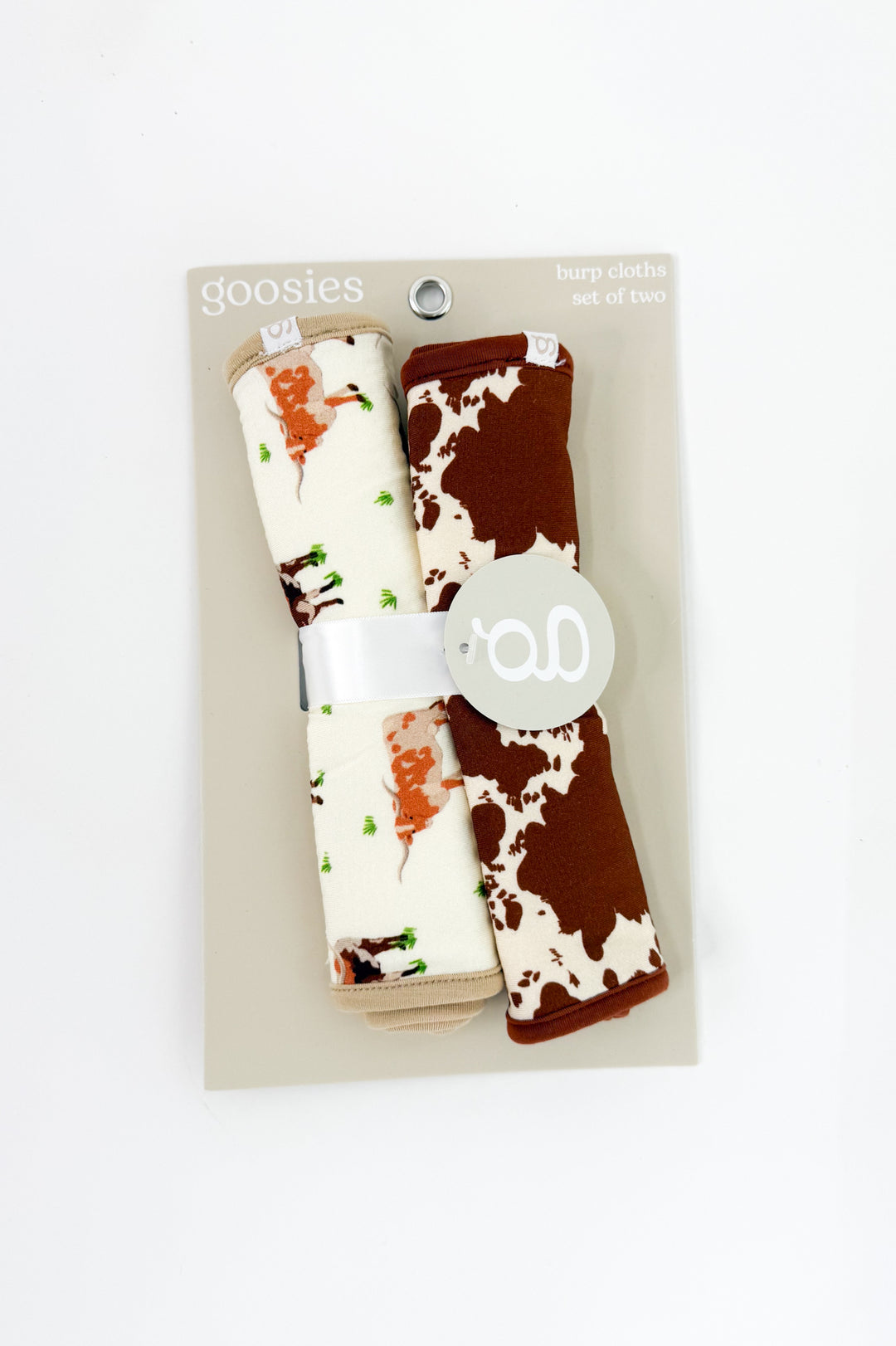 Longhorn Cow Burp Cloth Set