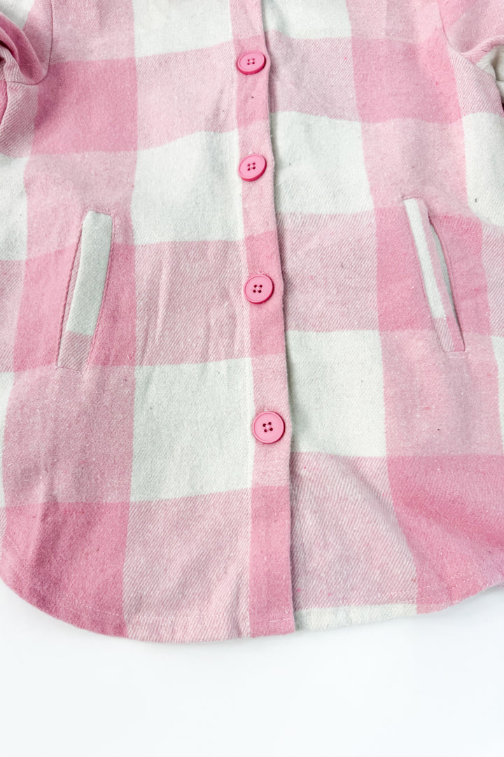 Girl's Plaid Flannel Shacket