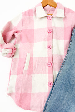 Girl's Plaid Flannel Shacket