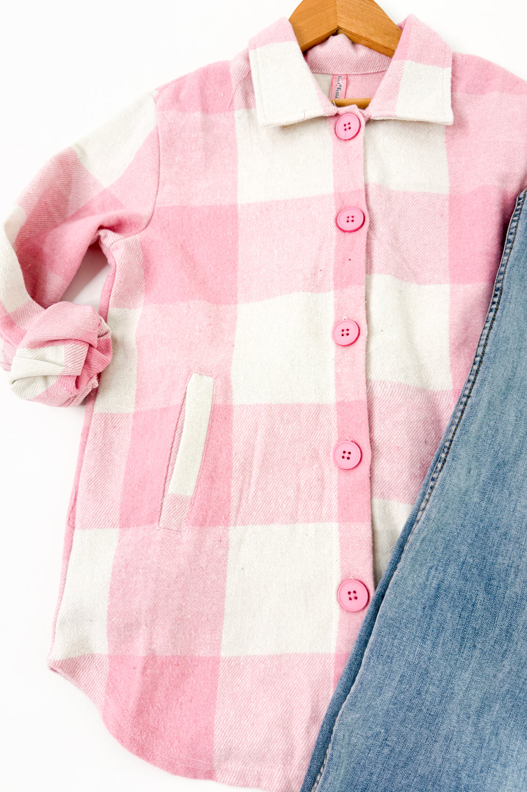 Girl's Plaid Flannel Shacket