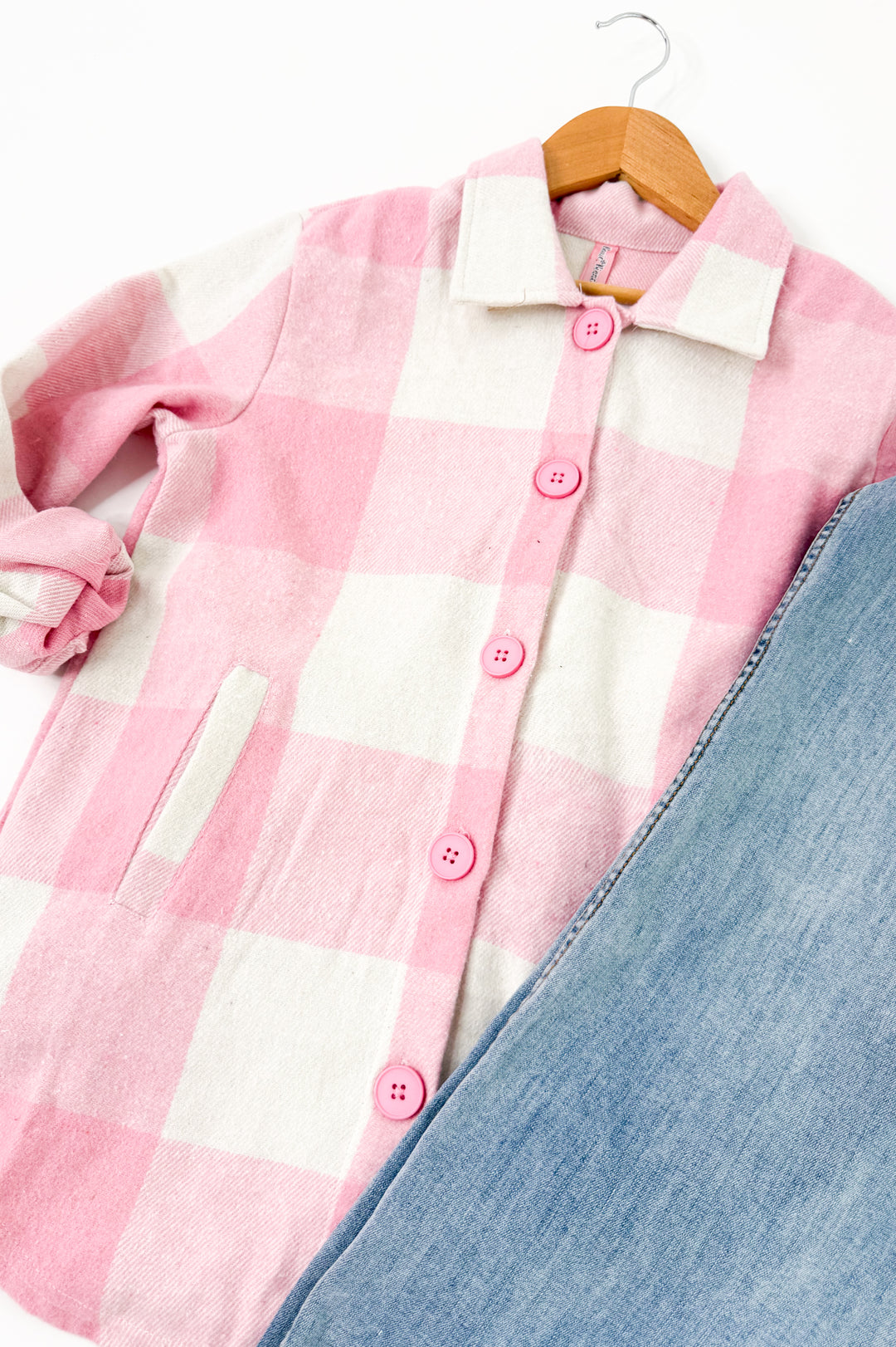 Girl's Plaid Flannel Shacket