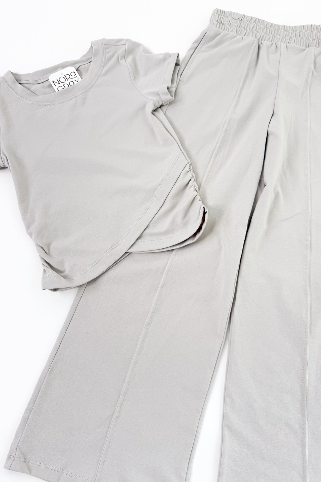Tween Girls Jersey Crew Neck Short Sleeve & Wide Pant Set