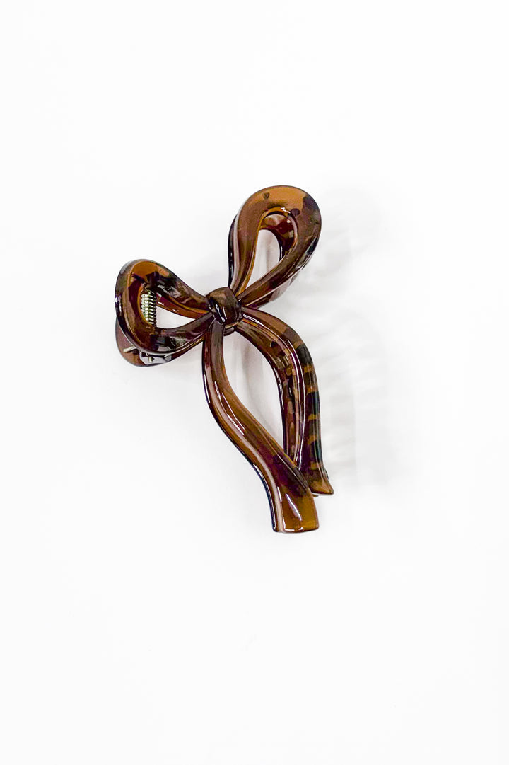 Brown Bow Clip