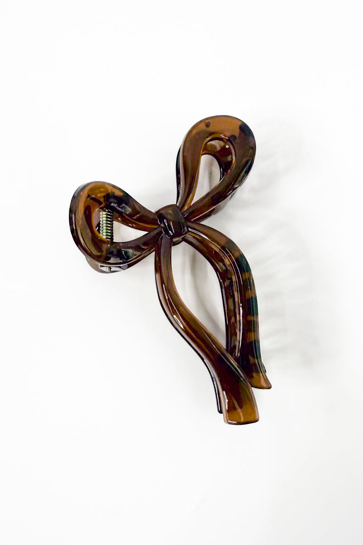 Brown Bow Clip