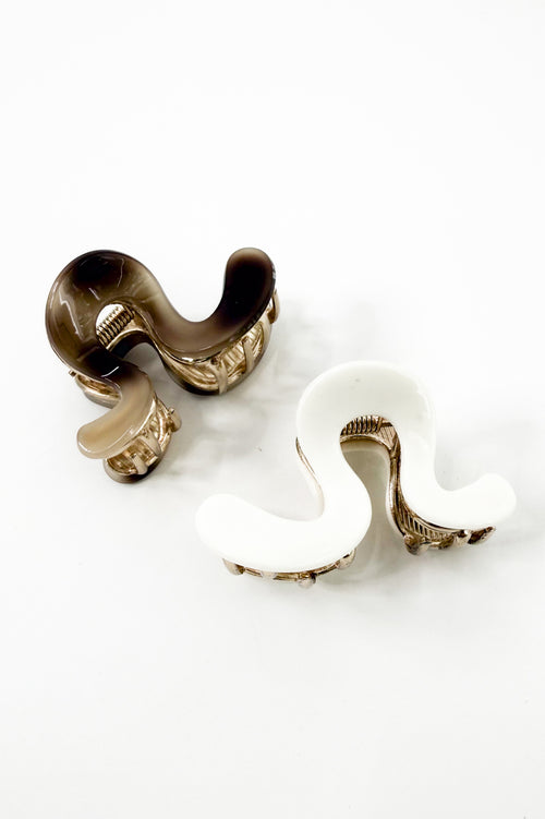 Vintage Swirl Acrylic Small Claw Clip