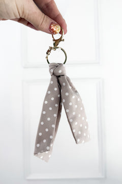 Polka Dot Bow Keychain