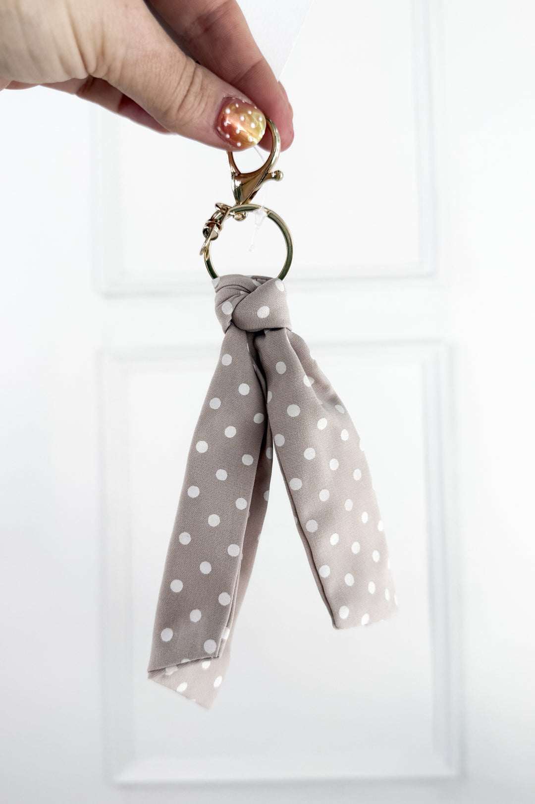 Polka Dot Bow Keychain