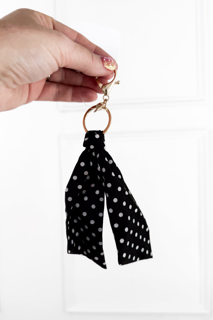 Polka Dot Bow Keychain